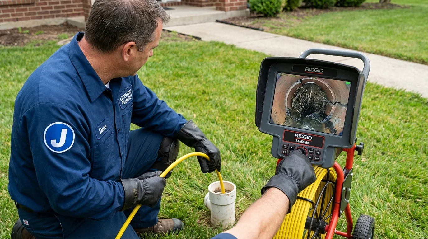 Sewer camera inspection being performed by Johns Plumbing LLC in San Leandro